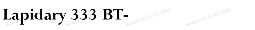 Lapidary 333 BT字体转换